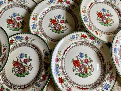 Spode Chinese Rose Salad Plates Set of 7