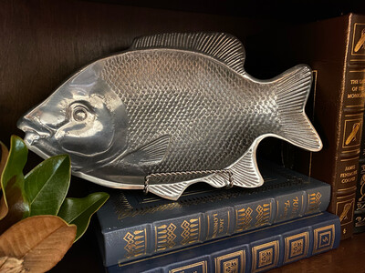 Vintage Aluminum Fish Décor, Vintage Fish Dish