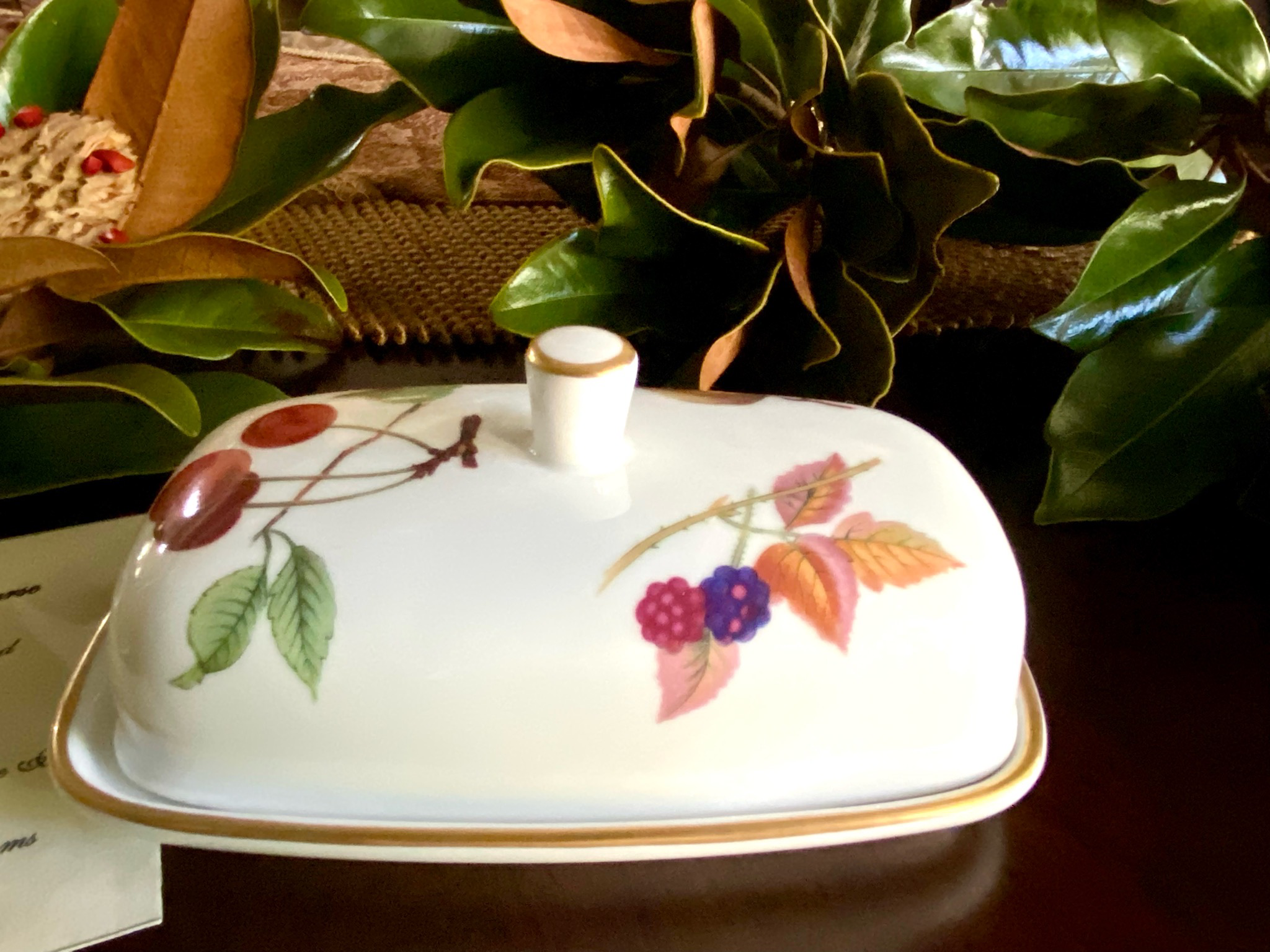 Royal Worcester Evesham Butter Dish
