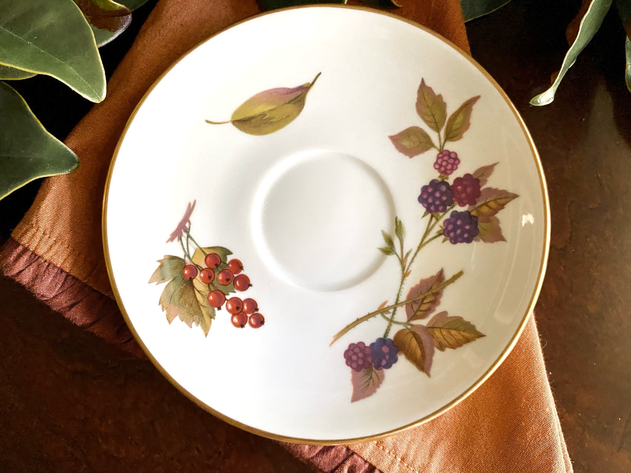 Royal Worcester Evesham Gold Cup and Saucer Set