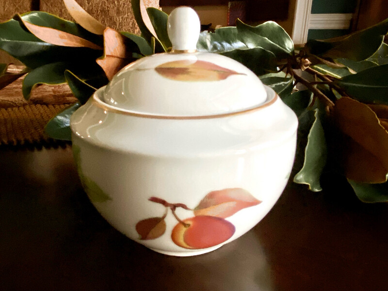 Royal Worcester Evesham Gold Sugar Bowl