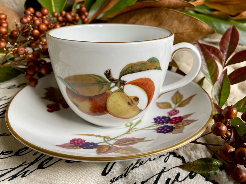 Royal Worcester Evesham Gold Teacup & Saucer