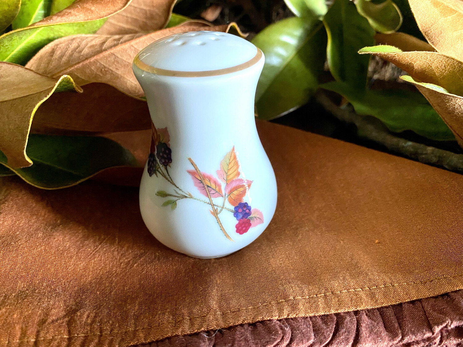 Royal Worcester Evesham Gold Pepper Shaker