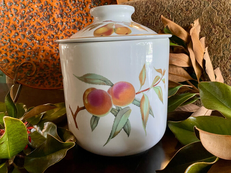 Royal Worcester Evesham Gold Large Canister