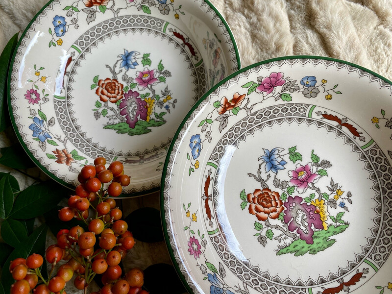 Spode Chinese Rose Dessert Bowls