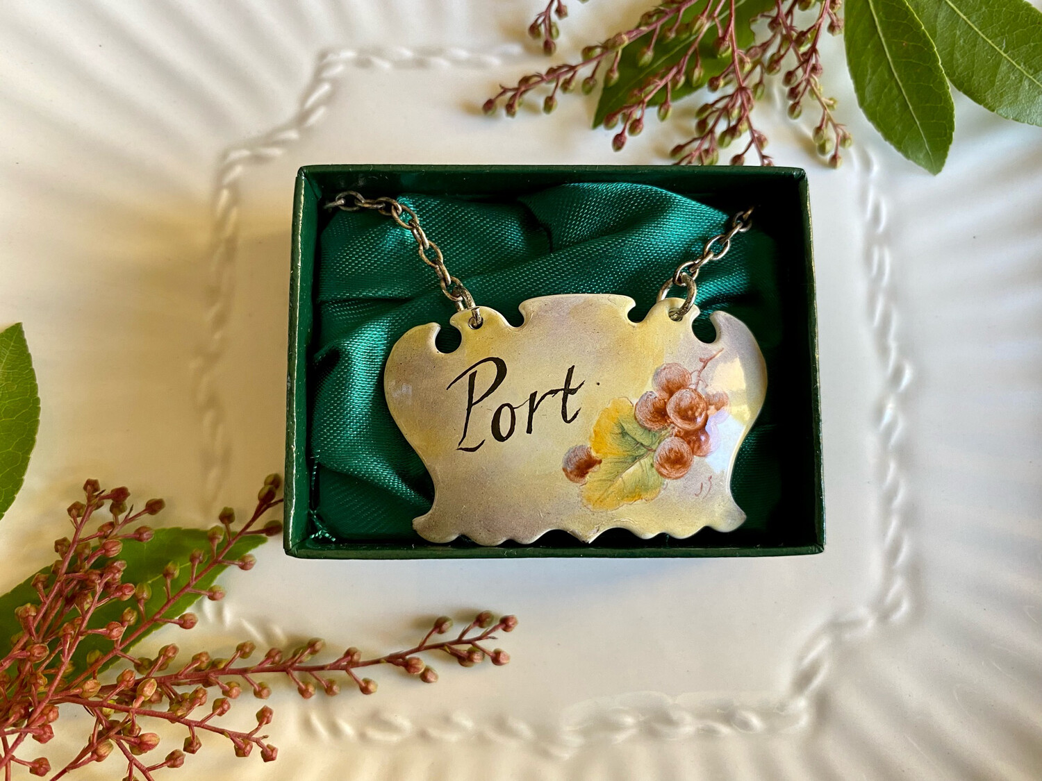 Port Decanter Label, Enamel Decanter Label