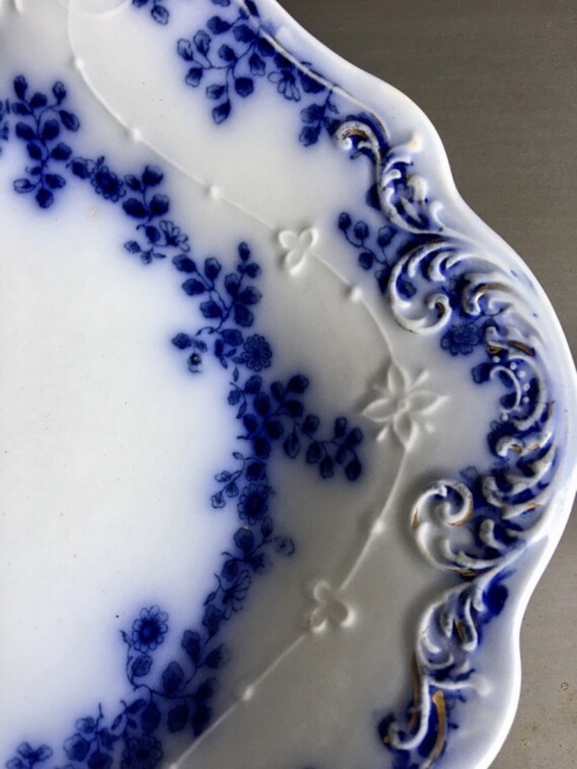 Flow Blue Platter, WH Grindley Flow Blue