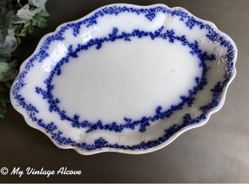 Flow Blue Platter, WH Grindley Flow Blue