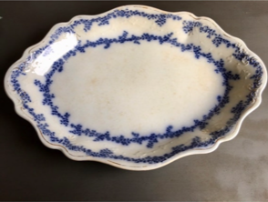 Antique Flow Blue Platter