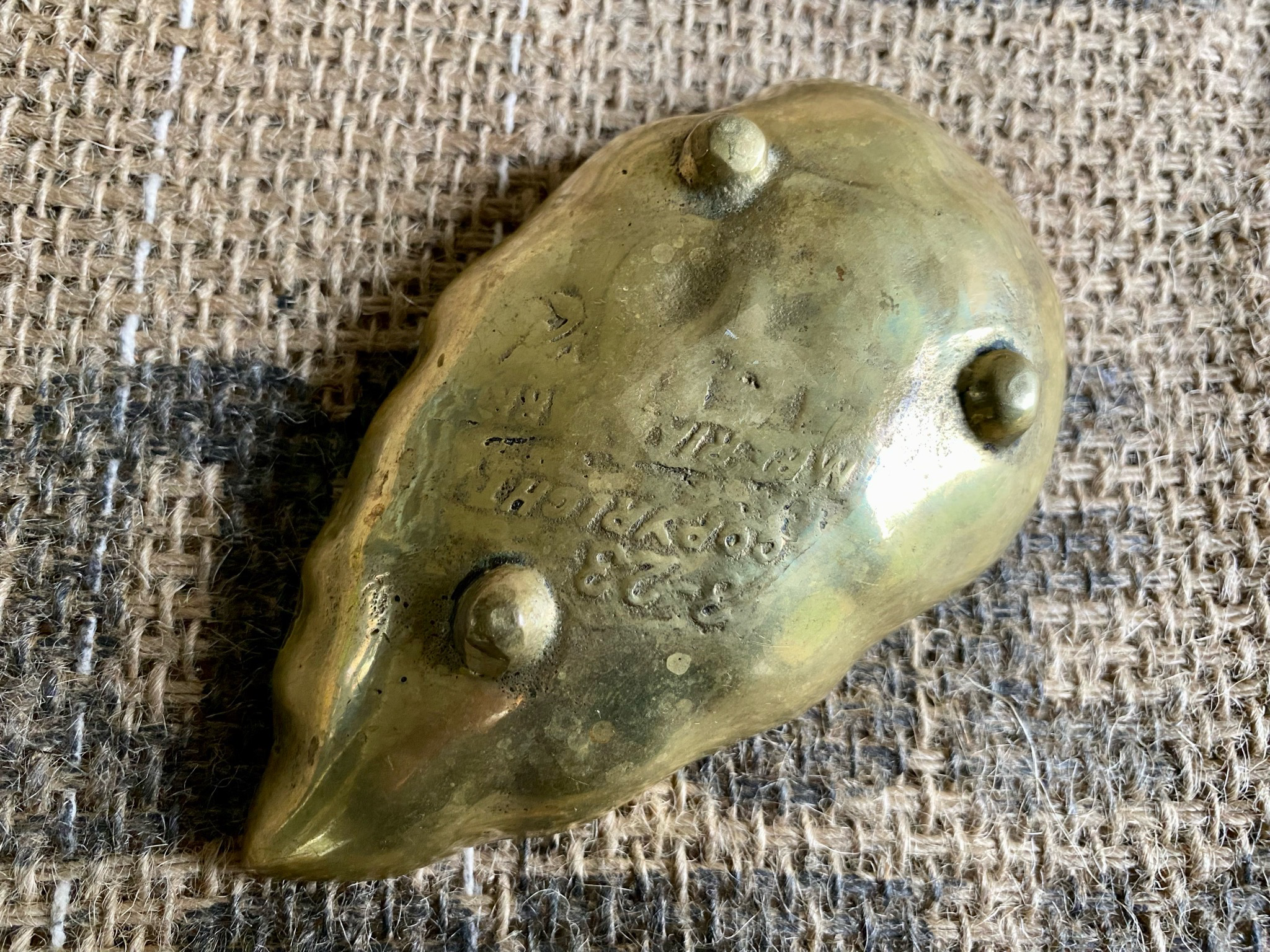 Vintage Brass Leaf Dish