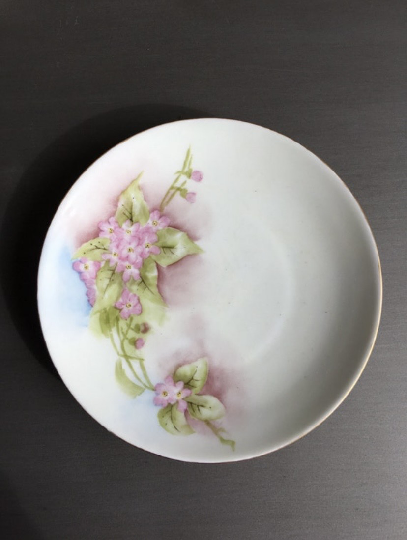 Floral Display Plates - Vintage Hand Painted Set 3