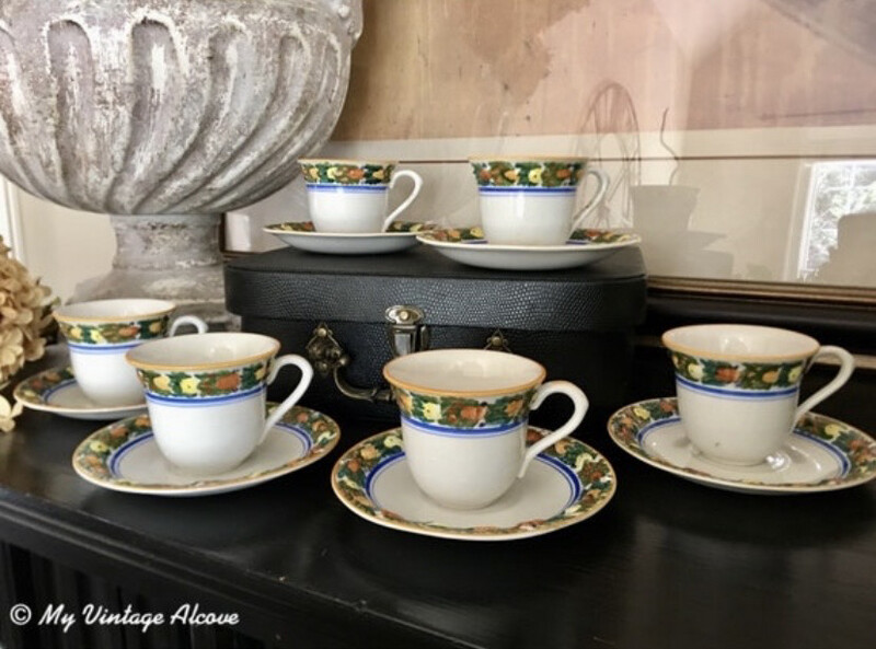 William Adams China Demitasse Cups and Saucers
