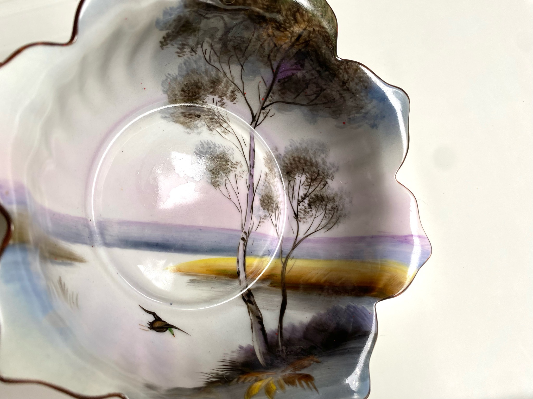 Petal Shaped Bowl, Noritake Hand Painted Bowl