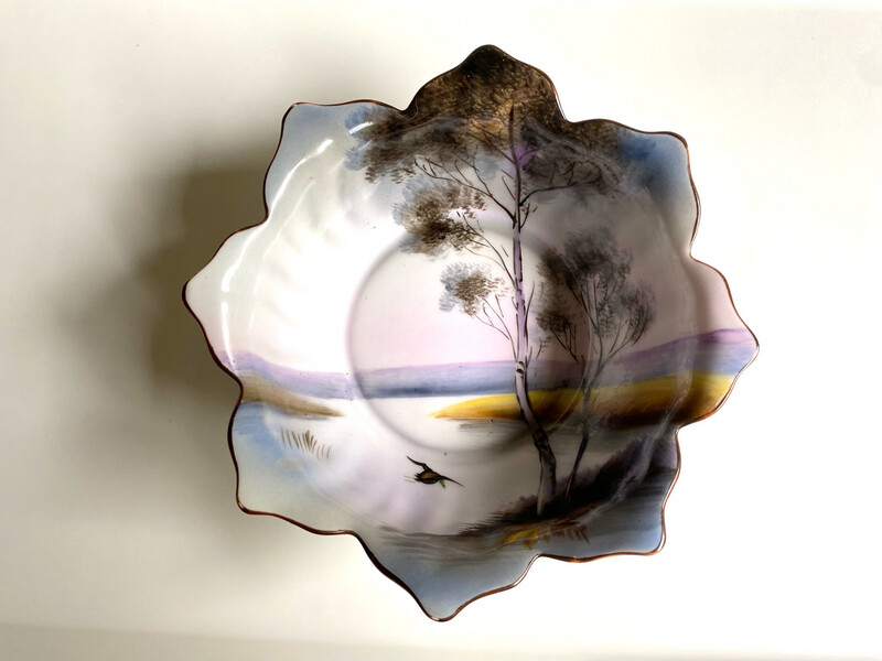 Petal Shaped Bowl, Noritake Hand Painted Bowl