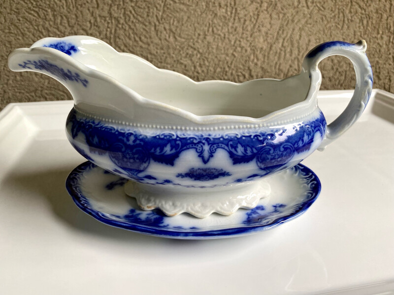 Grindley Flow Blue, Flow Blue Gravy Boat