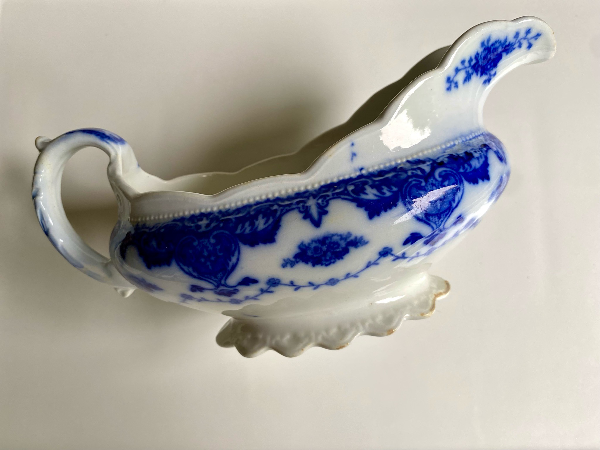 Grindley Flow Blue, Flow Blue Gravy Boat