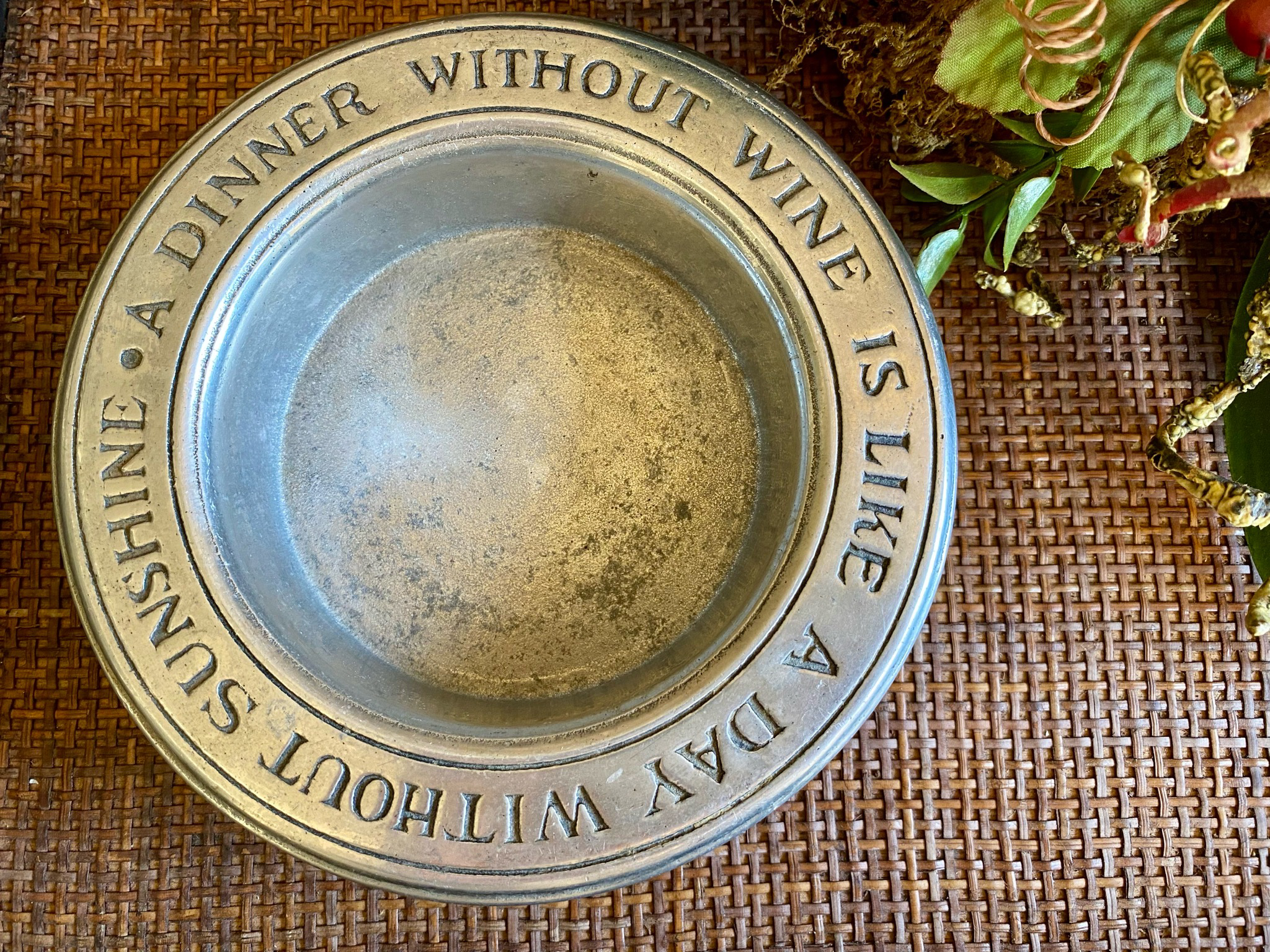 Pewter Wine Bottle Coaster