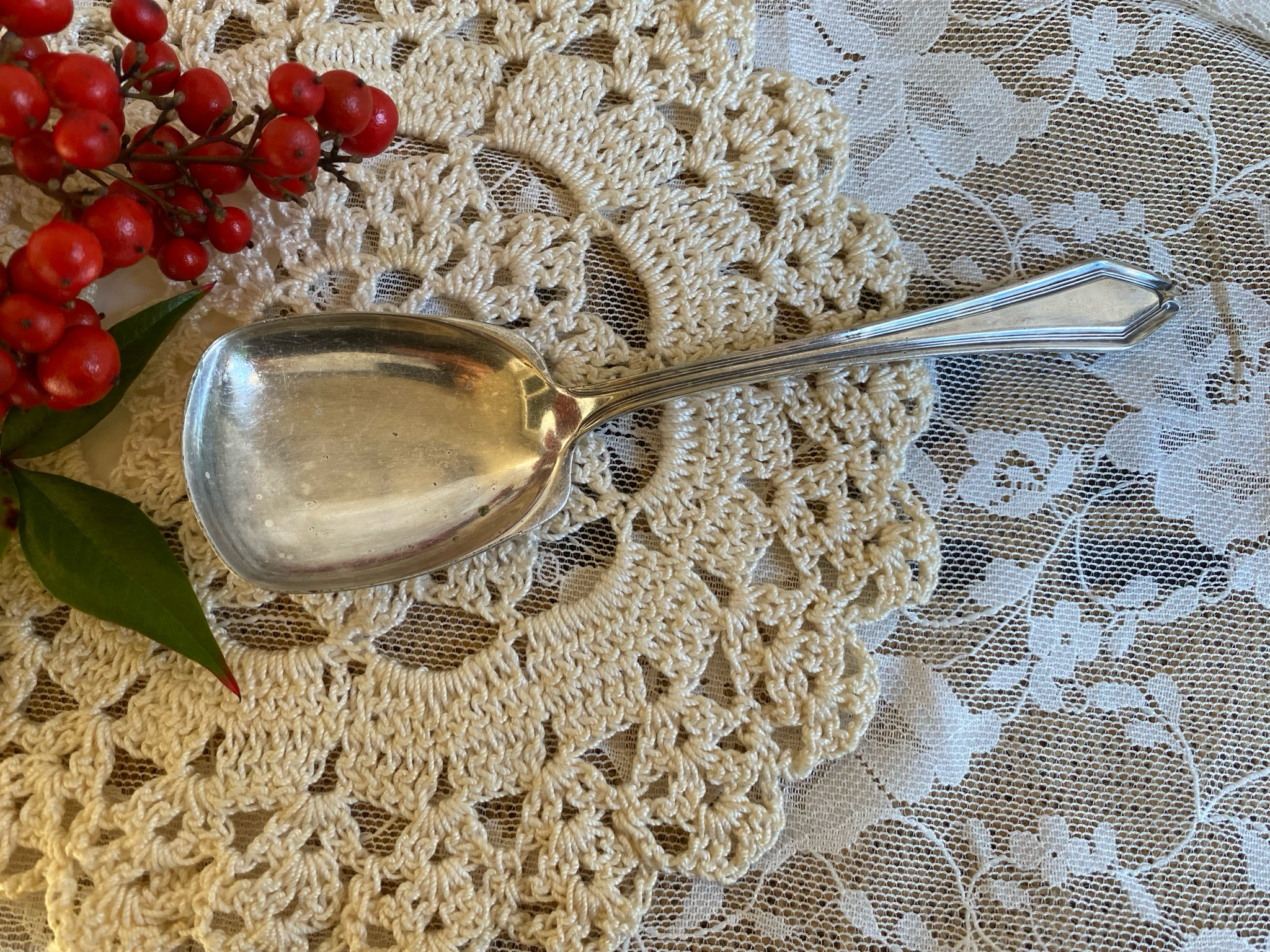 Sugar Shovel Spoon, Silverplate Sugar Spoon