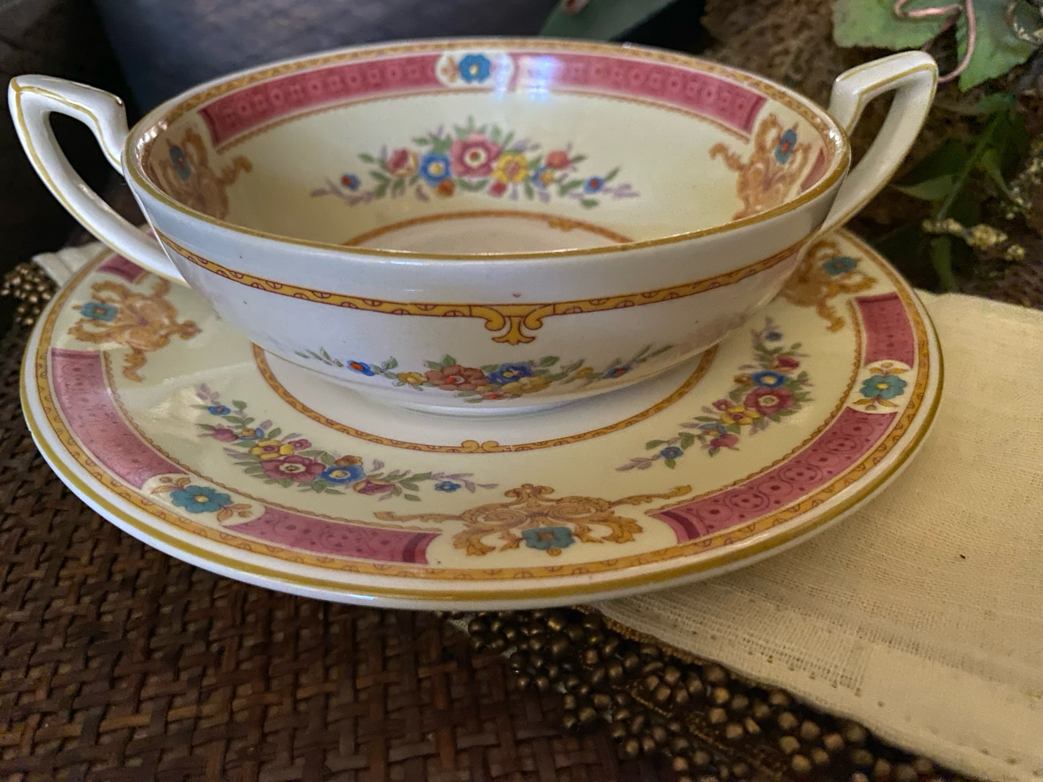 Myott China, Cream Soup Bowl, Staffordshire England