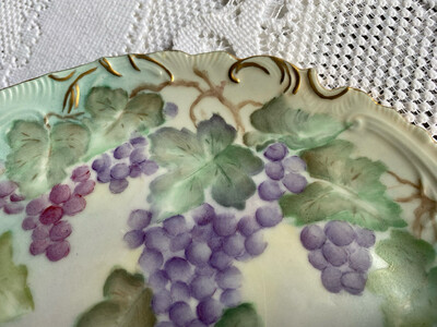 Grapes Plate, Grapevine Plate