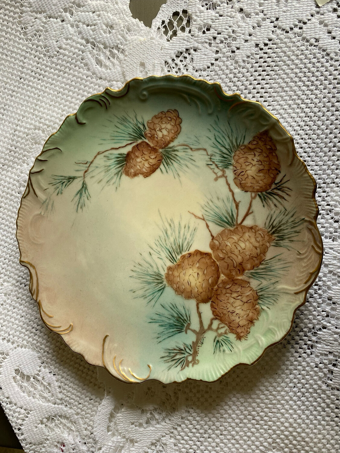 Pinecone Plate, Pine Cone Plate, Autumn Plate