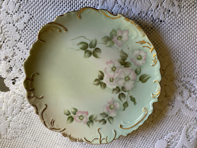 Wall Hanging Plate, Hand Painted Floral Plate