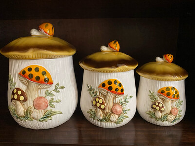 Merry Mushroom Kitchen Canisters