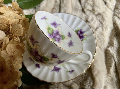 Spring Violets China, Demitasse Cup and Saucer