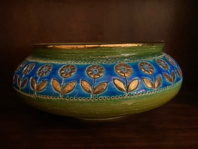 Bitossi Londi Thai Silk Pottery Bowl, Rosenthal Netter Console Bowl