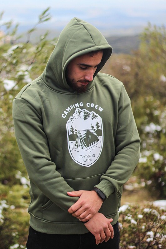 Unisex &quot;Camping Crew&quot; Hoodie Green