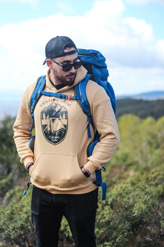 Unisex &quot;Camping Crew&quot; Hoodie Yellow