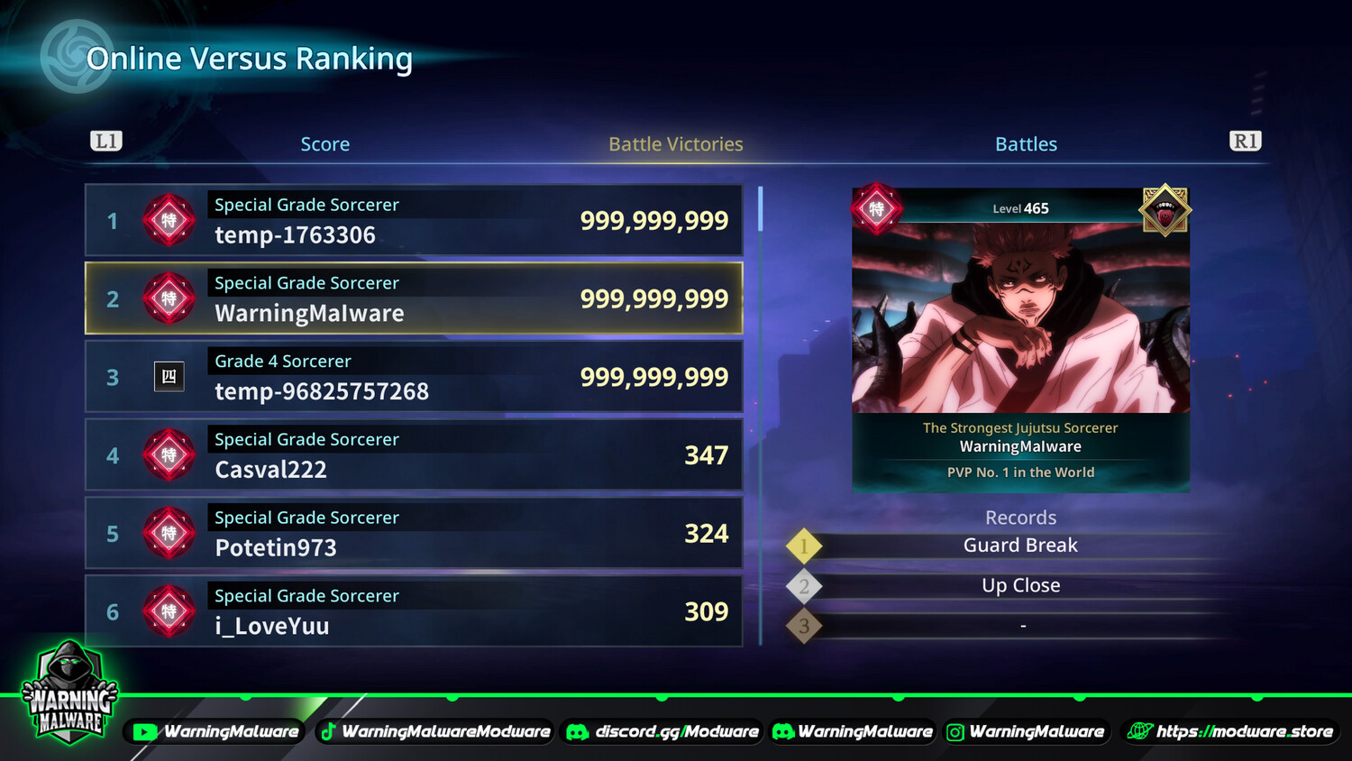 [EUROPE] TOP Leaderboard &amp; Unlock All Endgame Save