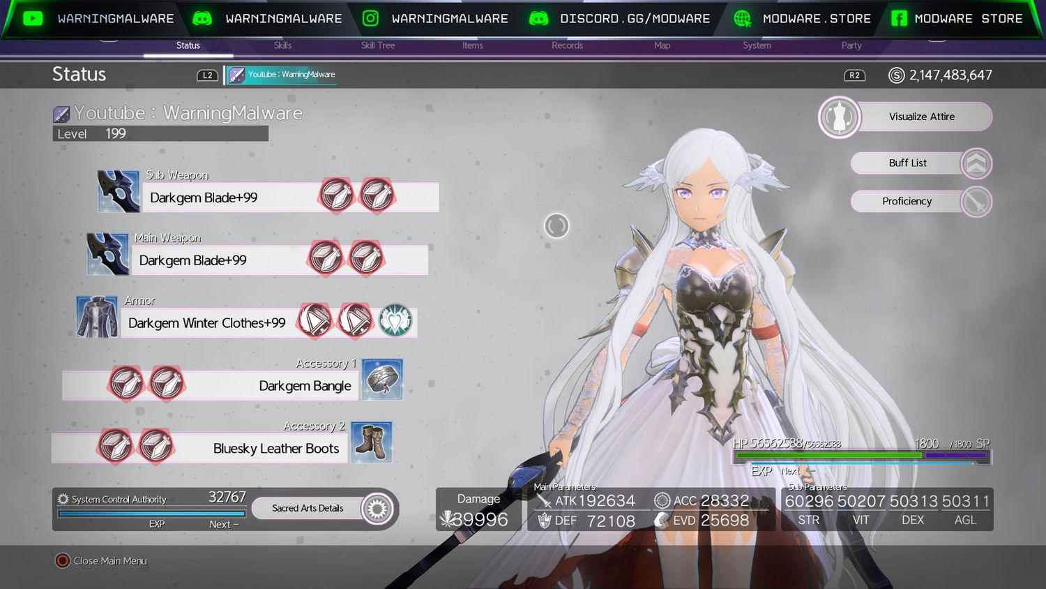 (Quinella Version) Sword Art Online Alicization Lycoris Endgame Modded Save