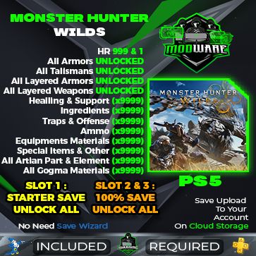Monster Hunter Wilds PS5 Unlock All &amp; Max Items