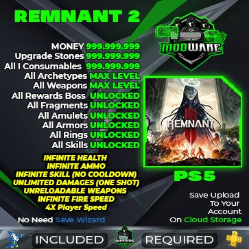 Remnant 2 PS5 Starter Modded Save (Modded Prism Included)