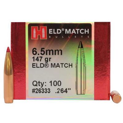 Hornady ELD Match 6.5mm 147gr Bullets (100)