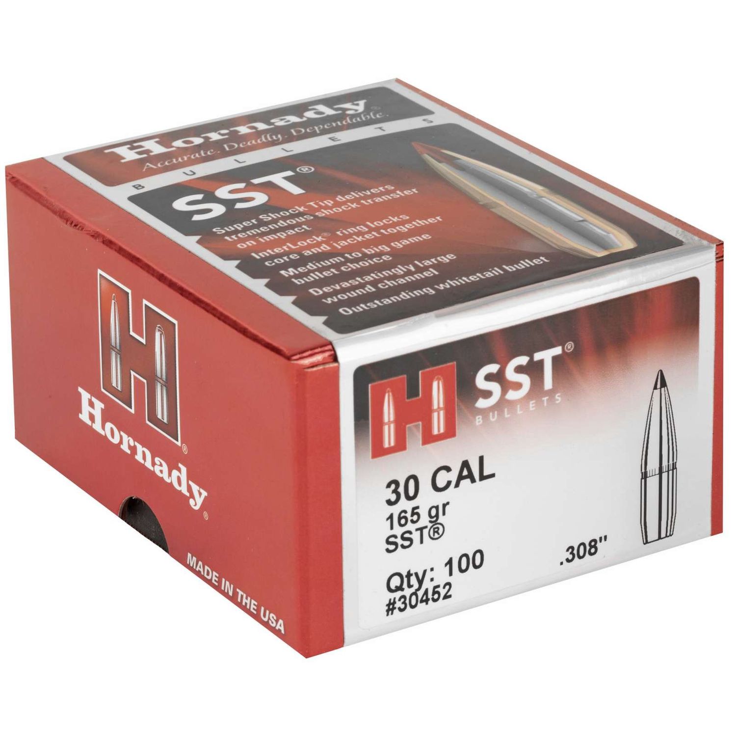 Hornady SST .30 Cal 165gr Bullets