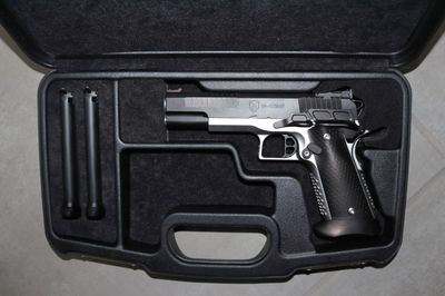M Arms Kratos Basic 1911 9mmP Stainless Steel, DLC Grip &amp; magwell