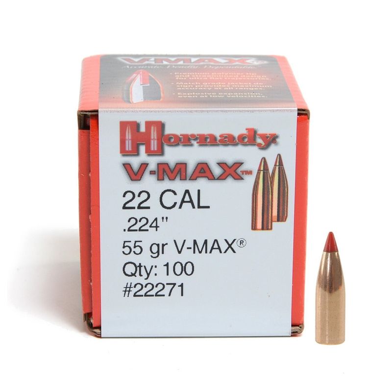 Hornady V-Max .22 Cal 55gr Bullets