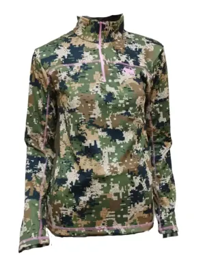 Sniper Pixelate Ladies Soft Shell Zipper -Large