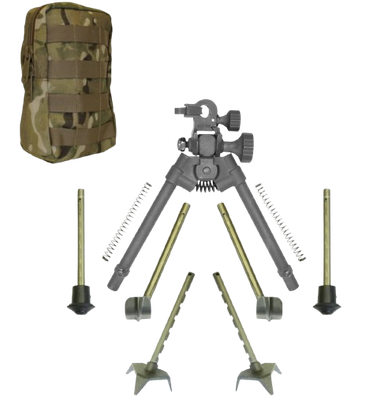 Versa-Pod BattlePack Prone Bipod w/Picatinny Rail Adapter and Molle Pouch