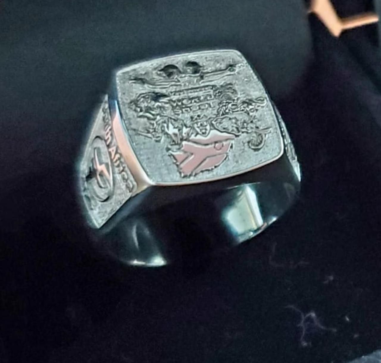 IPSC Handgun World Shoot Signet Ring - Sterling Silver