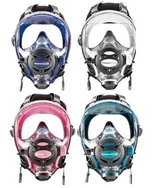 G Divers Intergrated Dive Mask, Primary Colour: Emerald, General Size Guide: Small to Medium