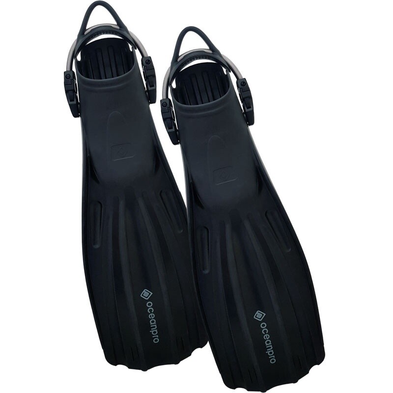 Avoca Open Heel Fin, Primary Colour: Black, Size Lettering: S