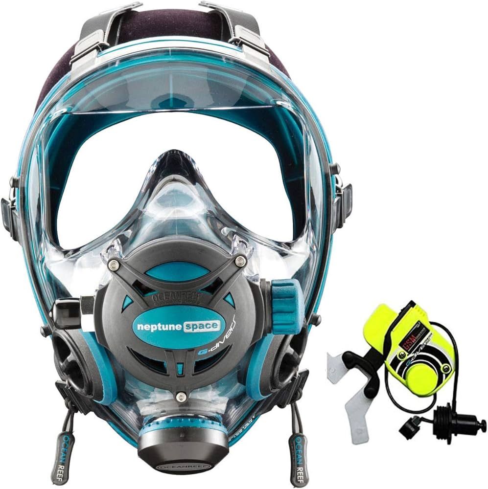 G Divers Intergrated Dive Mask, General Size Guide: Small to Medium, Primary Colour: Emerald