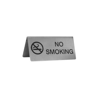 Sign No Smoking Table Stainless Steel | T / Carton (10)