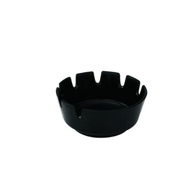 Ashtray Plastic Round Bakelite Black 110mm | T