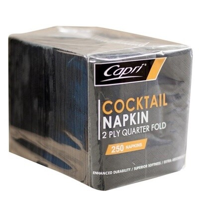 Napkin Cocktail 2ply Black | E