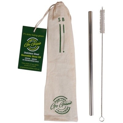 Straw Stainless Steel &amp; Brush Kit | B