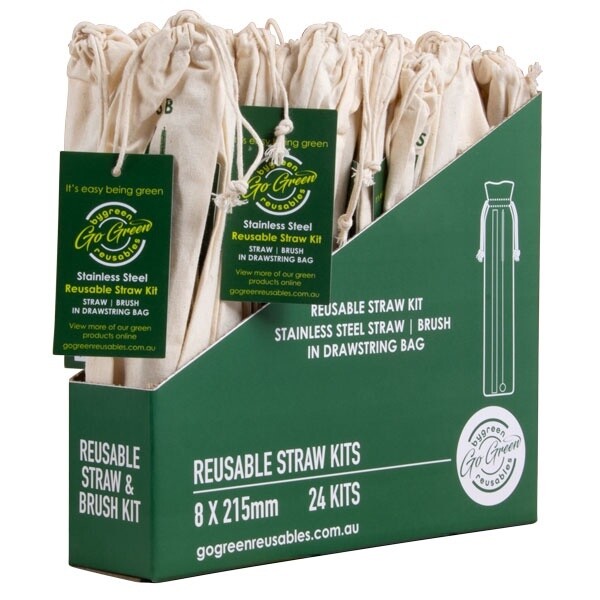 Straw Stainless Steel &amp; Brush Kit | B
